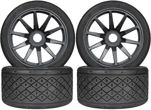 RC Highway Tires and Wheels Set,17mm Hex Plastic Wheels for 1/7 ARRMA Felony FSR 6S BLX RC Model Car (4 PCS 107mm) in Saudi Arabia