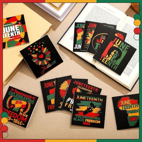 120 Pcs Mini Juneteenth Notepads Bulk 4x4 Inch Juneteenth Theme Memo Pads Mini Notepad June Black Freedom 19th 1865 Party Favor Small Paper Pocket Notebook for Gift Party Favor Supplies Office, Blank in Saudi Arabia