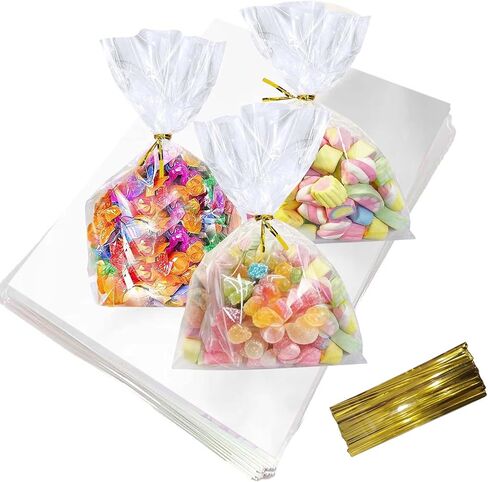 أكياس خضراء لعلاج السيلوفان - حقائب تشيلو 100pcs قابلة للاستماء 6x9 بوصة. in Kuwait