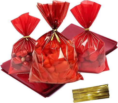 أكياس خضراء لعلاج السيلوفان - حقائب تشيلو 100pcs قابلة للاستماء 6x9 بوصة. in Kuwait