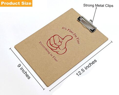 Clipboards for Classroom Wood Clipboard,26 Pack 12.5 x 9 Inch,Clip Boards 8.5x11 Inch Paper,Clipboards Bulk with Metal Clip,Hardboard ClipBoard for Kids Teacher and Nurse in Saudi Arabia