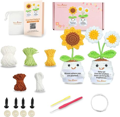 yes.sister Potted Crochet Kit (Sunflowers) in Saudi Arabia