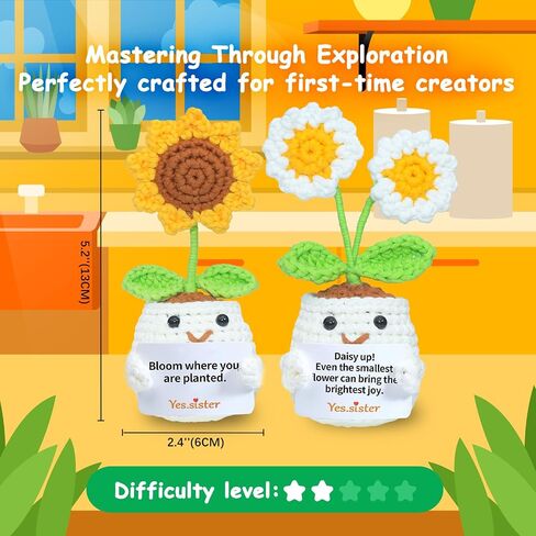 yes.sister Potted Crochet Kit (Sunflowers) in Saudi Arabia