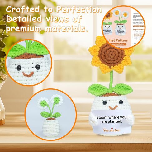 yes.sister Potted Crochet Kit (Sunflowers) in Saudi Arabia