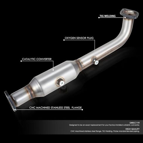 DNA MOTORING مصنع استبدال أنبوب العادم المحول الحفاز متوافق مع 2001-2005 Civic DX LX CX VX HX 1.7L، OEM-CONV-004 in Kuwait