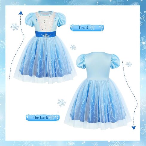 Benylion Princess Costume Dress for Girls Princess Dress up Birthday Gift Party Tulle Dresses Halloween Cosplay Outfits in Saudi Arabia