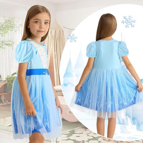 Benylion Princess Costume Dress for Girls Princess Dress up Birthday Gift Party Tulle Dresses Halloween Cosplay Outfits in Saudi Arabia
