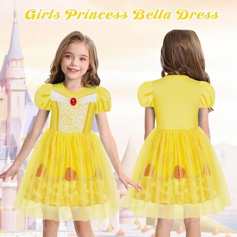 Benylion Princess Costume Dress for Girls Princess Dress up Birthday Gift Party Tulle Dresses Halloween Cosplay Outfits in Saudi Arabia