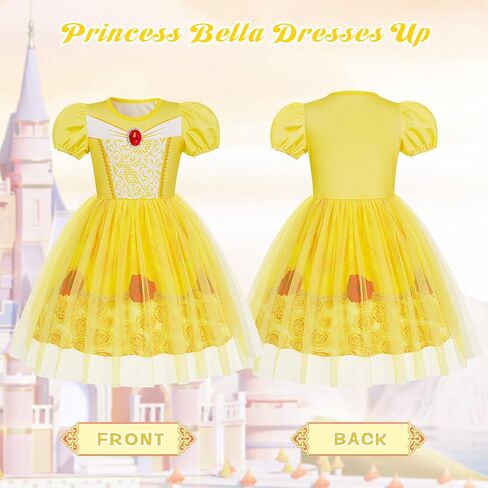 Benylion Princess Costume Dress for Girls Princess Dress up Birthday Gift Party Tulle Dresses Halloween Cosplay Outfits in Saudi Arabia