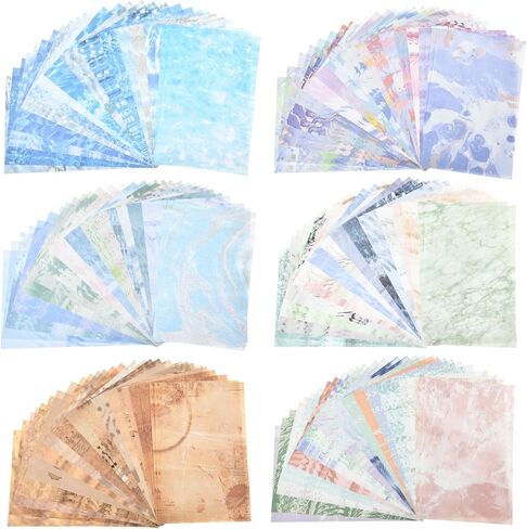 150 Sheets Scrapbook Paper Vintage Scrapbooking Paper 6 Packs Junk Journal Supplies for Crafts DIY Cards Gift Wrap Patterned Cardstock 3.17x4.72Inch in Saudi Arabia