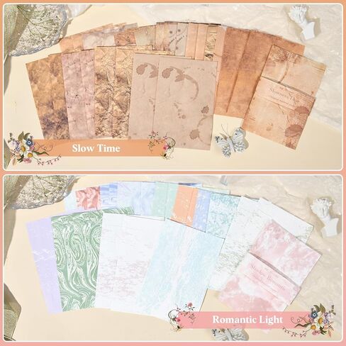 150 Sheets Scrapbook Paper Vintage Scrapbooking Paper 6 Packs Junk Journal Supplies for Crafts DIY Cards Gift Wrap Patterned Cardstock 3.17x4.72Inch in Saudi Arabia