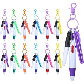 12 PCS Mini Highlighter Nurse Ambens for Badge تشمل Tip Highlighter Marker Pen Pen القابل للسحب مع مقطع سلسلة التمريض لموظفي مدرسة التمريض