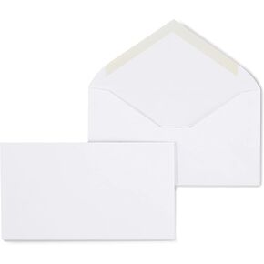 Staples Gummed #6 أظرف أعمال ، 3 5/8 بوصة × 6 1/2 بوصة ، أبيض ، 1000/كرتون (ST187005N-CCVS)