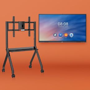 Jav Smart Board 65 "Interactive Whiteboard 4K شاشة تعمل باللمس ، عرض أبيض إلكتروني تقديمي تقديمي رقمي (شملت العجلات الذكية مع عجلات)