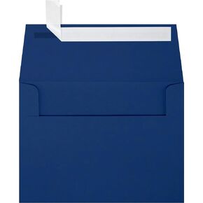 luxpaper A6 دعوة الأظرف | قشر & الصحافة | 4 3/4 "× 6 1/2" | البحرية الأزرق | 80 رطل. نص | 50 كتي