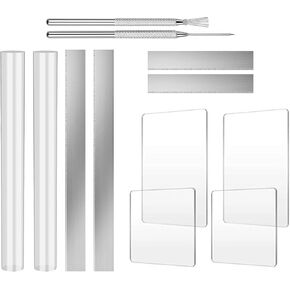 Takelablaze Polymer Clay Cutter Tools Including Acrylic Roller Clear Rectangle Sheet Press Board Ceramic Cutters Slicer Wire Texture Set Needle Detail Modelling Supplies for Clay DIY