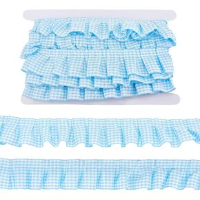 PH PandaHall 10 Yards Ruffle Pleated Lace Trim Ruffle Edge 1.6 inch Ruffle Ribbons Trimming Lace Trim Satin Ribbon Fabric Edge Trim Trimming Fabric for Applique Sewing Crafts Decoration Black