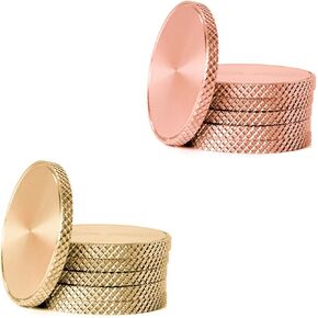 MICAIKEM 1-1/4" CNC Diamond Knurled Edge Coin Blanks Heavy Duty 3mm Thick for Laser Engraving and Hand Stamping (Brass, Copper) Bundle
