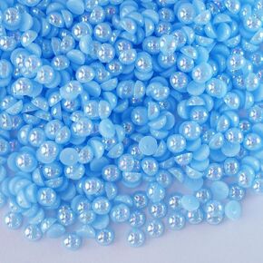 80G 6MM/SS30 لؤلؤة تقليد أحجار الراين لصياغة ، AB Color Flatback Half Pearls Gems المجوهرات للحرف اليدوية ، ديني ديي الأحجار الكريمة الملحقات tumblers (لون مختلط)