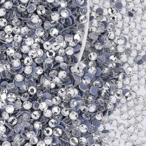 12000PCS Crystal Hot-Itonsons Bulk ، Glass Flatback Flass Hot Fix Rhinestones للملابس ، الحرف اليدوية ، ديكور DIE