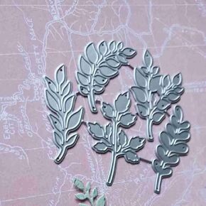 Silver Leaf Cutting Dies for Card Making, Metal Leaves Cutting Dies Cut Stencils for DIY Scrapbooking Photo Album Decorative Embossing Paper Dies for Card Making Templated,Scrapbooking and Stamping