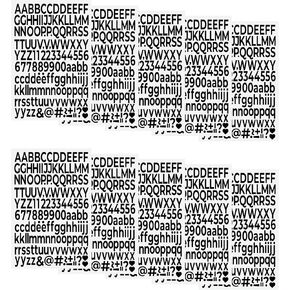 Iron on Letters for Clothing, 10 Sheets 1390 Pieces Iron on Numbers and Heat Transfer Vinyl Letters for Fabric, with 1-Inch A-Z and 0-9 Alphabet Stickers for T-Shirts (Black)