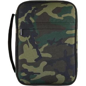 هدايا العلامات التجارية الإبداعية له غطاء الكتاب المقدس للرجال مع مقبض Zipper & Carry من قبل FaithWorks ، 7 × 10 بوصة ، كامو