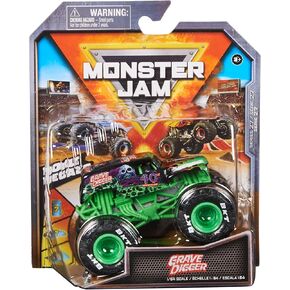 Monster Jam, Official Grave Digger Monster Truck, Die-Cast Vehicle, 1:64 Scale, Kids Toys for Boys Ages 3 and up