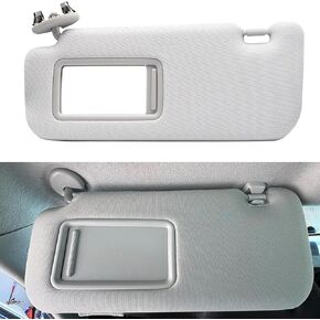 Driver Left Side Sun Visor Grey Compatible with Toyota Corolla 2008 2009 2010 2011 2012 2013 Replace 74320-02711-E0