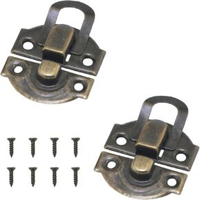 12PCS 27x29mm Vintage Jewellery Box Metal Decorative Clasps with Screws Suitable for Case and Cabinet