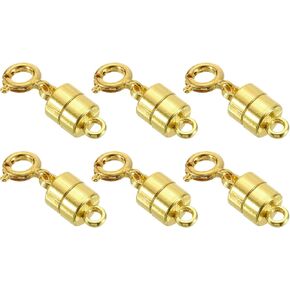 uxcell 6Pcs Necklace Clasps and Closures, 0.7" x 0.2" Gold and Silver Plated Jewelry Clasps Converters Clasp Converter Jewelry Findings for DIY Jewelry Making, Gold