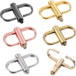 6pcs سلسلة سلسلة مختصرة ، أبازيم معدنية قابلة للتعديل لسلسلة الأكياس القابلة للتعديل لسلسلة سلسلة الأكياس للاستبدال اليومي واستخدام حقيبتك (متعددة الألوان)