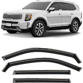 CLIM ART in-Channel Incredibly Durable Rain Guards for Kia Telluride 2020-2025, Original Window Deflectors, Vent Window Visors, Vent Deflector, 4 pcs. - 620440