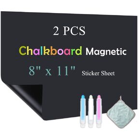 Magnetic Wall Decal for Chalkboards, 8" x 11" Magnetic Contact Paper 2 PCS