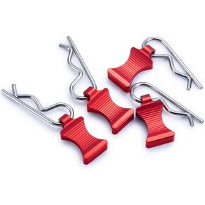 Rclions 4PCS RC Car Car Clips مع صنابير سحب 1/6 محورية SCX6 RC ترقيات السيارات ترقيات (أحمر)