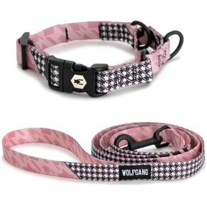 Wolfgang Small Leash ، و Martingale ، طباعة Houndspink ، مجموعة حزمة الكلاب