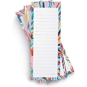 Jot & Mark Shopping List Pads Exotic Floral Print | Elegant Notepads for Groceries and To-Do Lists (Set of 3)