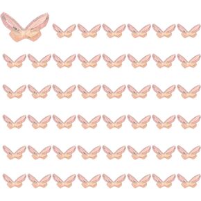 Mini Resin Butterflies, 0.31" Length, Resin Miniature Dollhouse Accessories Yellow - (Applications: for Crafts Nail Art Fairy Micro Landscaping Ornament) 30-Pieces