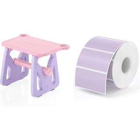 حامل ملصق Munbyn للفة وملصقات Fanfold+2.25 "x1.25" ملصقات ملصقات حرارية أرجوانية