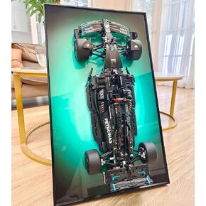 عرض جدار الجدار ل LEGO Technic Mercedes AMG F1 W14 E RACE CAR 42171 ، لوحة الحائط المزخرفة لجدار LEGO للسيارة - هدايا مثالية لعشاق LEGO ، الحجم: 29.5x17.7 في