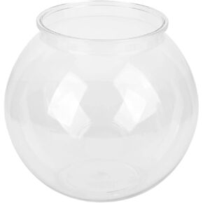 gernie Plastic Fish Bowl, Round Goldfish Bowl Unbreakable Plastic Ivy Bowls for Candy, Carnival Games, Prizes, Centerpieces and Party Decoration, Clear Fish Keeper (S)