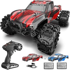 1:16 Scale RC Car for Beginners - 40MPH High Speed, 4X4 Waterproof Monster Truck with 2 Batteries & Tools - Best Gift for Boys 8-14