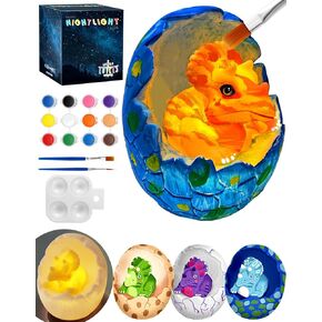 JMHACHY PAINT الخاص بك مجموعة مصباح خاصة بك-TRICERATOPS ART FARTS للأطفال الذين تتراوح أعمارهم بين 4-8 ، طقم الرسم للفتيات والفتيان ، هدية لعبة دينو للأطفال من سن 8-12