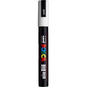 POSCA Marker 5M باللون الأبيض ، POSCA أقلام للوازم الفني ، اللوازم المدرسية ، الفن الصخري ، الطلاء النسيج ، علامات النسيج ، قلم الطلاء ، علامات الفن ، علامات الطلاء POSCA