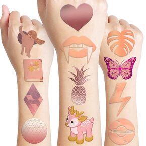 101 PCS Funny Rose Gold Temporary Tattoos Sticker Mandala Pink Rose Gold Birthday Party Decorations Favors Supplies Gifts Girls Boys Prizes Cute Tattoo School Reward Themed Carnival