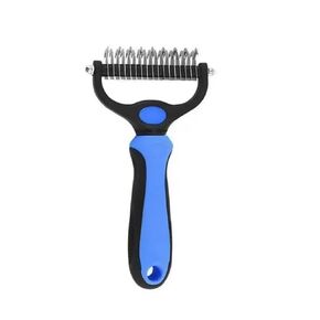 فرشاة الاستمالة للحيوانات الأليفة. أداة إزالة الشعر مزدوجة الجانب. فرشاة الكلب وفرشاة القطط أداة. يزيل بشكل فعال الحصير والتشابك للتساقط السلس. (روز ، كبيرة)