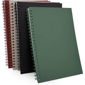 4 Pack Spiral Noteboor - A5 Size 7mm College paper - Planner ، Bullet Journaling ، Taking Note ، Composition ، Write ، Journal ، Diary for Study ، Work ، School (4 ، trassort)