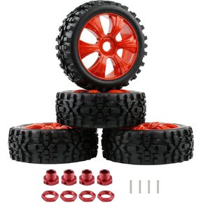 4pcs RC Rubber Tyre 17mm RC عجلات وإطارات 1/8 RC عربات التي تجرها العربات العربات مع محولات صواميل ل 1/8 عربات عربات عربات عربات عربات عربات عربات عربات عربات التي تجر