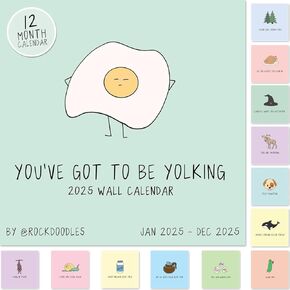 2025 Punny Wall Calendar | مضحك 12 شهرًا تقويمًا جديدًا لعام 2025 ، و 12 من التورية الجديدة في شكل شهري كبير ، أو التورية الصديقة للعائلة ، أو المكتب الكامل أو العائلة سوف تستمتع ، 2025 تقويم جدار النكتة