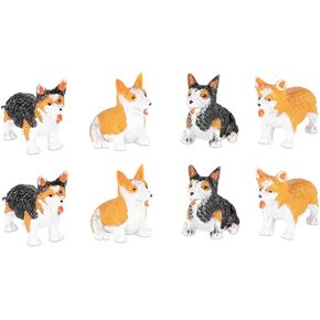Accoutrements Archie McPhee Miniature Marvels: itty bitty corgis - الكلاب المصغرة الرائعة للابتسامات الكبيرة ومسائل مضحكة من ثمانية ، براون